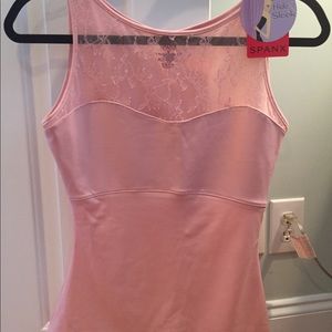 Spanx Sleeveless Pink Top, Lace, size Med, New,!